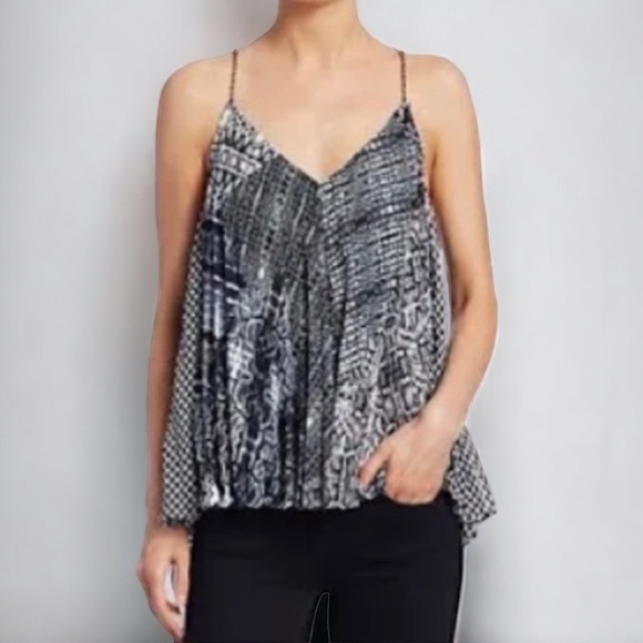 RAMY BROOK NY Eliora Python & Crocodile Chain Detail Tank S 18.5” p2p $295 NWOT - Picture 1 of 11